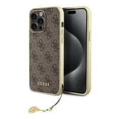 Guess Zadný kryt 4G Charms pre iPhone 15 Pro Max Brown