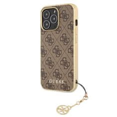 Guess Zadný kryt 4G Charms pre iPhone 13 Pro Brown