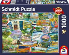 Schmidt Puzzle Samolepky z ciest 1000 dielikov