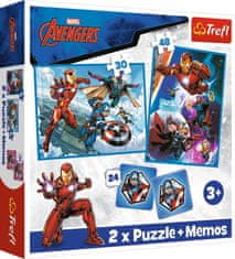 Trefl Sada 3v1 Avengers: Hrdinovia v akcii (2x puzzle + pexeso)