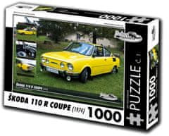 RETRO-AUTA© Puzzle č. 1 ŠKODA 110 R COUPE (1974) 1000 dielikov