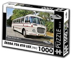 RETRO-AUTA© Puzzle BUS č. 8 Škoda 706 RTO LUX (1961) 1000 dielikov