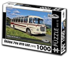 RETRO-AUTA© Puzzle BUS č. 12 Škoda 706 RTO LUX (1979) 1000 dielikov