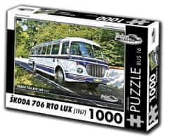 RETRO-AUTA© Puzzle BUS č.16 Škoda 706 RTO LUX (1967) 1000 dielikov