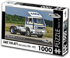 RETRO-AUTA© Puzzle TRUCK č.19 Liaz 110.471 ťahač návesov (1984-1997) 1000 dielikov