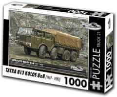 RETRO-AUTA© Puzzle TRUCK č.21 Tatra 813 Kolos 8x8 (1967-1982) 1000 dielikov