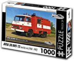 RETRO-AUTA© Puzzle TRUCK č.29 AVIA 30 DVS 12 hasičský automobil (1968-1982) 1000 dielikov