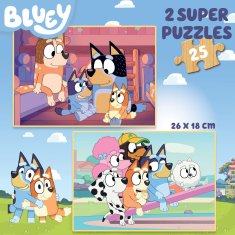 EDUCA Drevené puzzle Bluey 2x25 dielikov