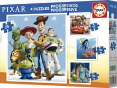 EDUCA Puzzle Disney Pixar 4v1 (12,16,20,25 dielikov)