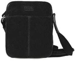 Pánska kožená crossbody taška 7018 Black