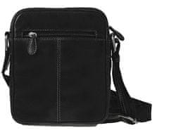 Pánska kožená crossbody taška 7018 Black