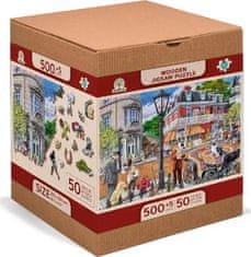 Wooden city Drevené puzzle Hlavná ulica 2v1, 505 dielikov EKO