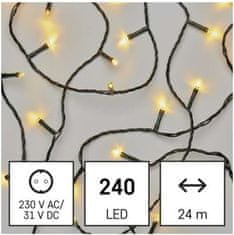 EMOS LED vianočná reťaz Steny s časovačom 24 m teplá biela