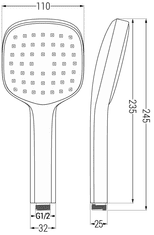 Mexen Uno, podomietkový sprchový set DR33, chrómová, 71435DR33-00