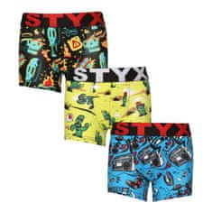 Styx 3PACK detské boxerky art športová guma viacfarebné (3GJ13188) - veľkosť 6-8 let