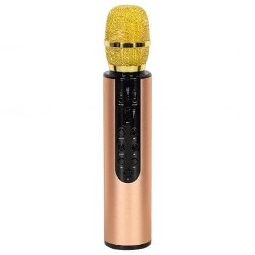 KIK  KX3382 Karaoke Bluetooth mikrofón, 2000mAh zlatý