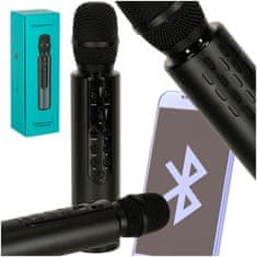 KIK  KX3382 Karaoke Bluetooth mikrofón, 2000mAh čierny