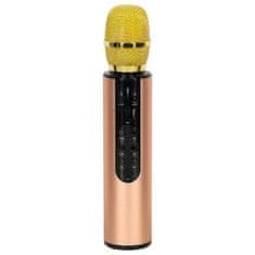 KIK  KX3382 Karaoke Bluetooth mikrofón, 2000mAh zlatý