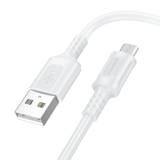 Borofone Dátový kábel BX111 Feliz - USB na Micro USB - 2,4A 1 meter biely