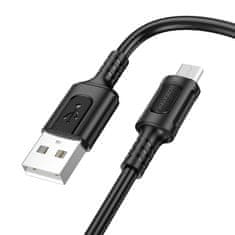 Borofone Dátový kábel BX111 Feliz - USB na Micro USB - 2,4A 1 meter čierny