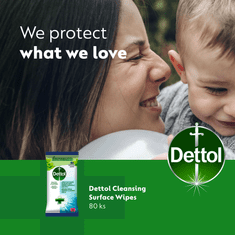 Dettol Antibakteriálne obrúsky na povrchy 80 ks