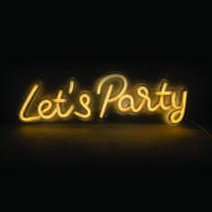 ACA ACA Lighting neónová nástenná dekorácia LET&#39;S PARTY 125 LED USB 2m napájací kábel teplá biela IP20 41x1,6x13,5cm X131251716