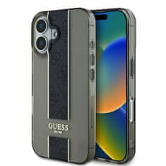 Guess Zadný kryt IML Middle 4G Stripe pre iPhone 16 Black