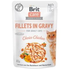 Brit Kapsička Care Cat kura, filety v omáčke 85g