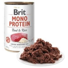 Brit Konzerva Mono Protein hovädzie s ryžou 400g