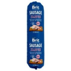 Brit Saláma Sausage kura a biela ryba 800g