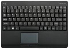 ADESSO WKB-4110UB/ bezdrôtová klávesnica 2,4GHz/ mini/ touchpad/ USB/ čierna/ US layout