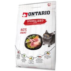 Ontario Krmivo Cat Sterilised Lamb 2kg