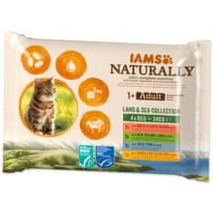 IAMS Kapsička Naturally Adult morské a suchozemské mäso v omáčke multipack 340g (4x85g)