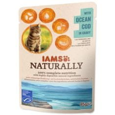 IAMS Vrecko Naturally Adult treska v omáčke 85g