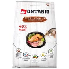 Ontario Krmivo Cat Sterilised 7+ Senior 2kg