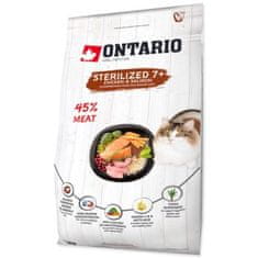 Ontario Krmivo Cat Sterilised 7+ Senior 2kg