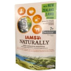 IAMS Vrecko Naturally Senior jahňacie v omáčke 85g