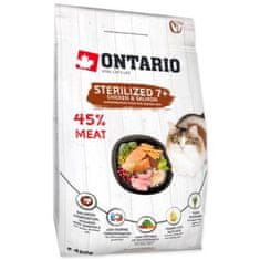 Ontario Krmivo Cat Sterilised 7+0,4kg