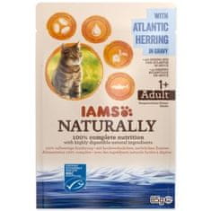 IAMS Kapsička Naturally Adult sleď v omáčke 85g