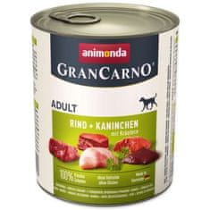 Animonda Konzerva Gran Carno Adult hovädzie a králik s bylinkami 800g