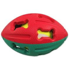 Dog Fantasy Loptička gumový rugby tenisákom mix farieb 12,5 cm