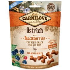 Carnilove Pochúťka Dog Crunchy Snack pštros s ostružinami 200g