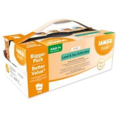 IAMS Kapsička Delights Adult morské a suchozemské mäso v želé multipack 4080g (48x85g)