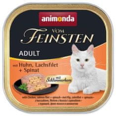 Animonda Paštéta Vom Feinstein Adult kura a losos so špenátom 100g