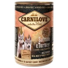 Carnilove Konzerva Wild Meat Puppy losos a morka 400g