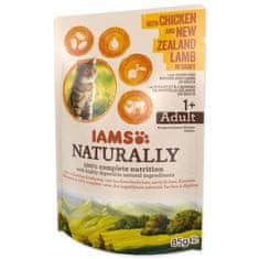 IAMS Kapsička Naturally Adult kura & jahňacie v omáčke 85g