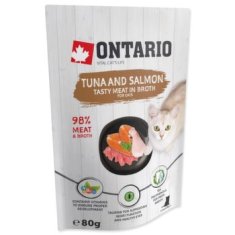 Ontario Kapsička tuniak a losos vo vývare 80g