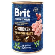 Brit Konzerva Premium by Nature kura a srdce 400g