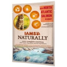 IAMS Kapsička Naturally Adult losos v omáčke 85g