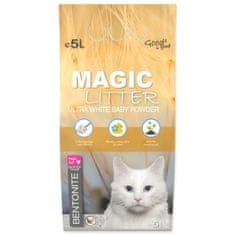 Magic Cat Mačkolit Magic Litter Bentonite Ultra White Baby Powder 5L/4,4kg